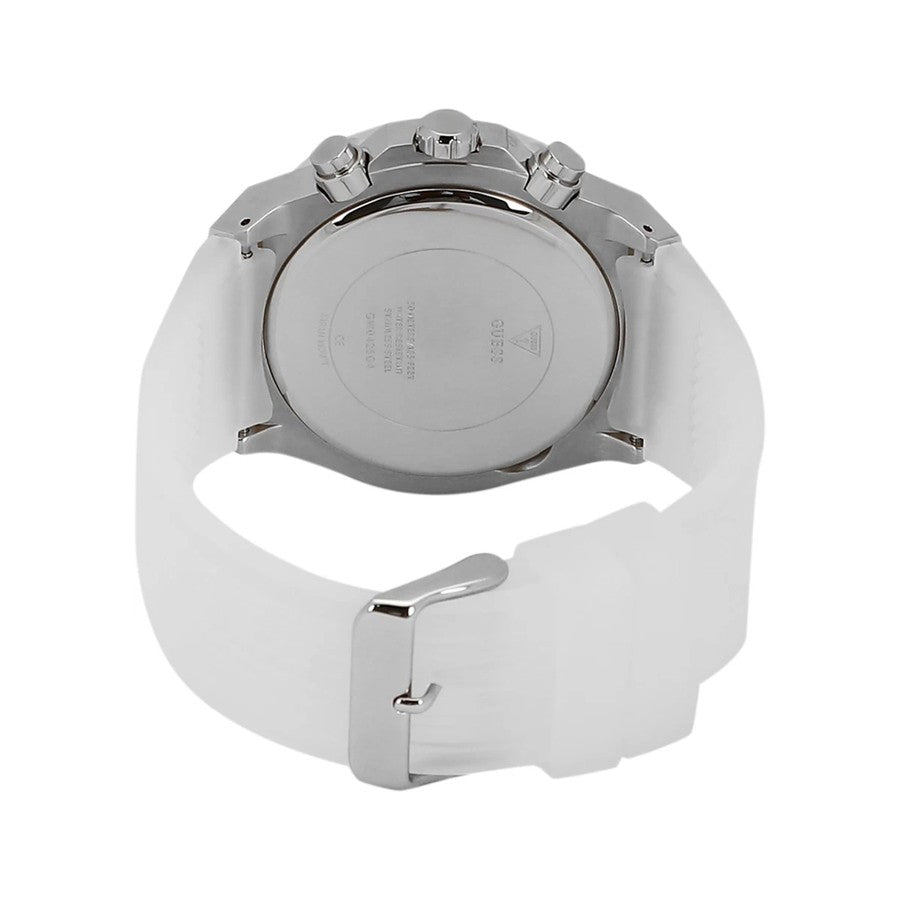 Guess Poseidon Chronograph Rainbow Dial White Silicone Strap Watch For Men - GW0425G4 Buy Now By Guess