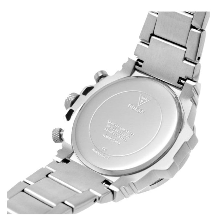 Guess Fusion Chronograph Crystals Silver Dial Silver Steel Strap Watch For Women - GW0552L1 Buy Now By Guess