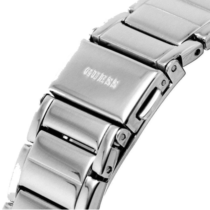 Guess Fusion Chronograph Crystals Silver Dial Silver Steel Strap Watch For Women - GW0552L1 Buy Now By Guess