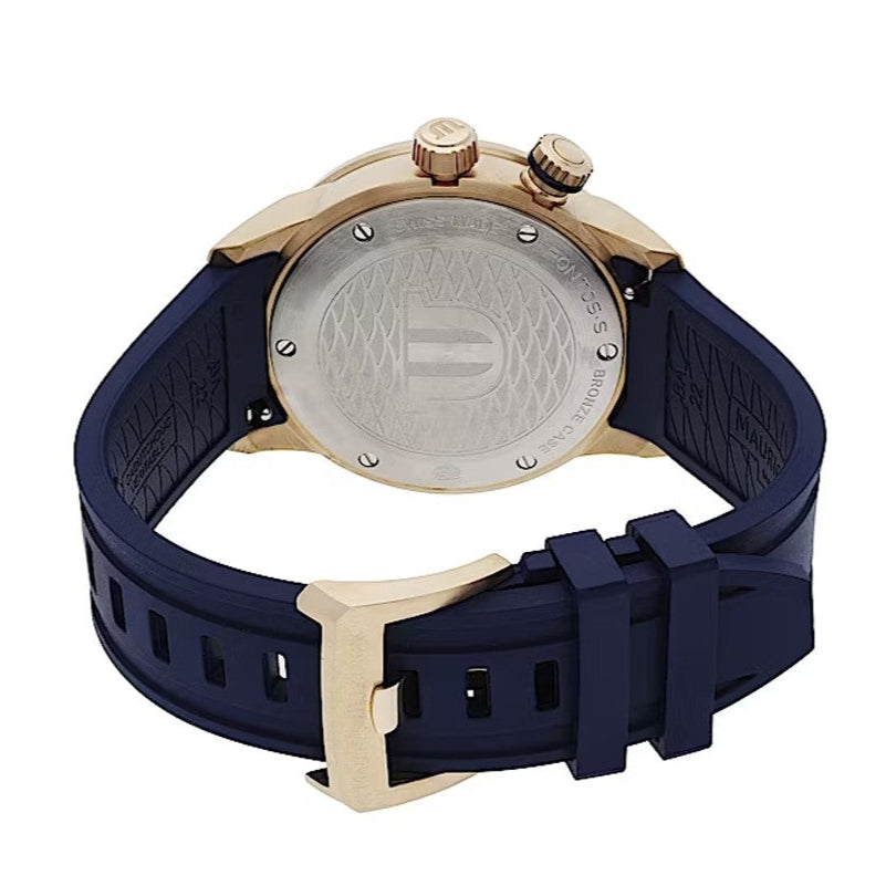 Maurice Lacroix Pontos Divers Limited Edition Blue Dial Blue Leather Strap Watch For Men - PT6248-BRZ0B-430-4 Buy Now By Maurice Lacroix