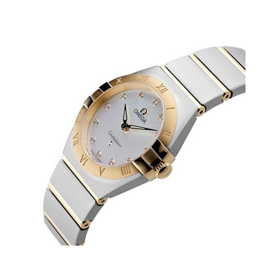 Omega Constellation Manhattan Mother of Pearl Dial Two Tone Steel Strap Watch for Women - 131.20.28.60.55.002 Buy Now By Omega