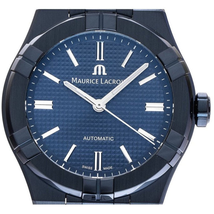 Maurice Lacroix Automatic PVD Limited Edition Blue Dial Blue Silicon Strap Watch For Men - AI6007-PVC00-430-4 Buy Now By Maurice Lacroix