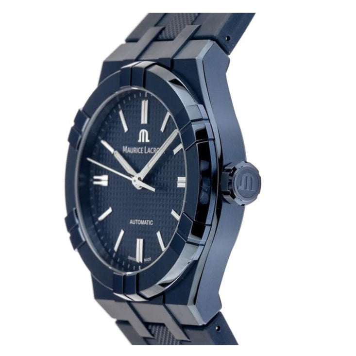 Maurice Lacroix Automatic PVD Limited Edition Blue Dial Blue Silicon Strap Watch For Men - AI6007-PVC00-430-4 Buy Now By Maurice Lacroix