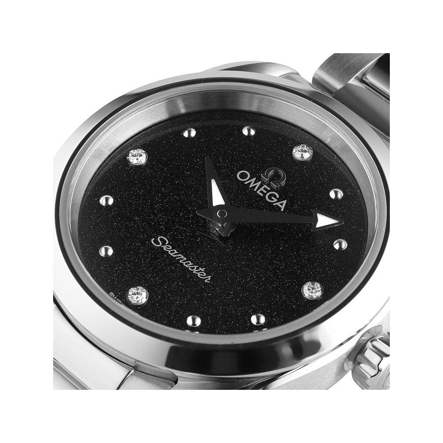 Omega Seamaster Aqua Terra Quartz Diamond Black Dial Silver Steel Strap Watch for Women - 220.10.28.60.51.001 Buy Now By Omega
