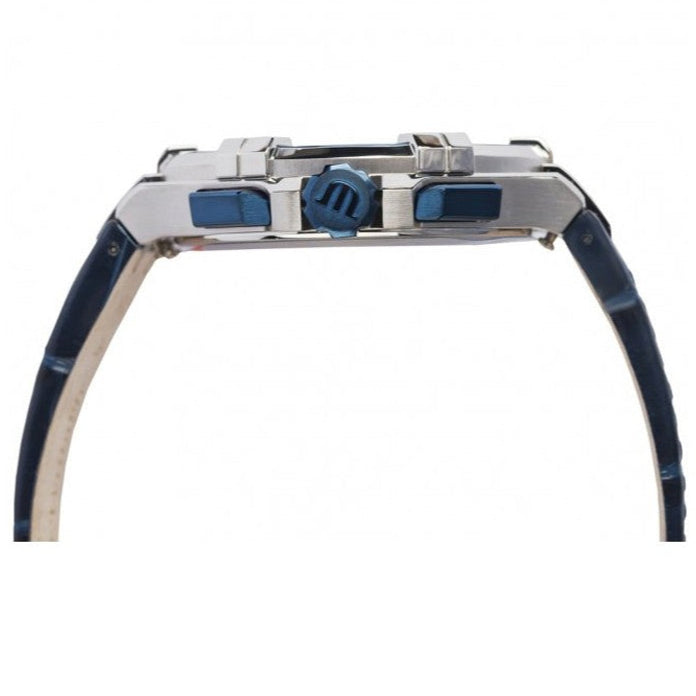 Maurice Lacroix Aikon Chronograph Blue Dial Blue Leather Strap Watch For Men - AI1018-SS001-432-4 Buy Now By Maurice Lacroix