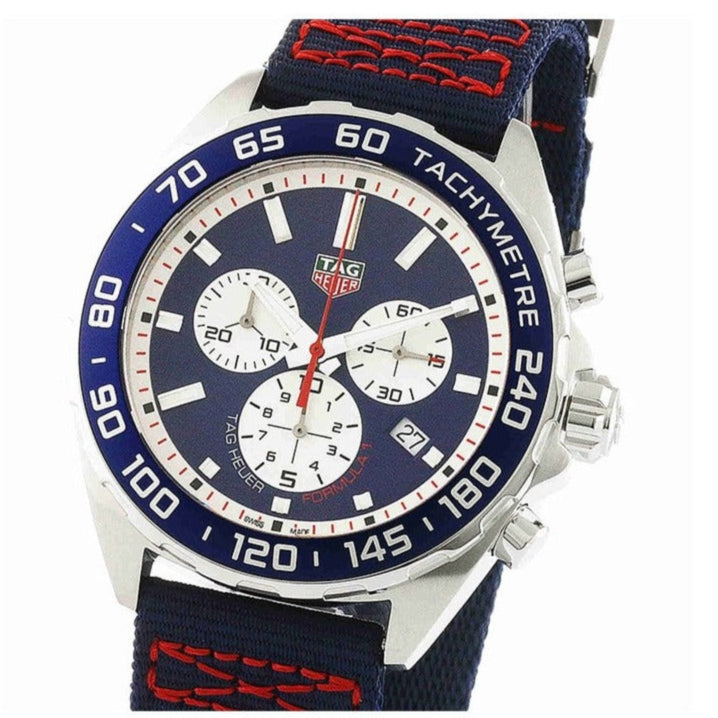 Tag Heuer Formula 1 Redbull Edition Chronograph Blue Dial Blue NATO Strap Watch for Men - CAZ1018.FC8213 Buy Now By Tag Heuer
