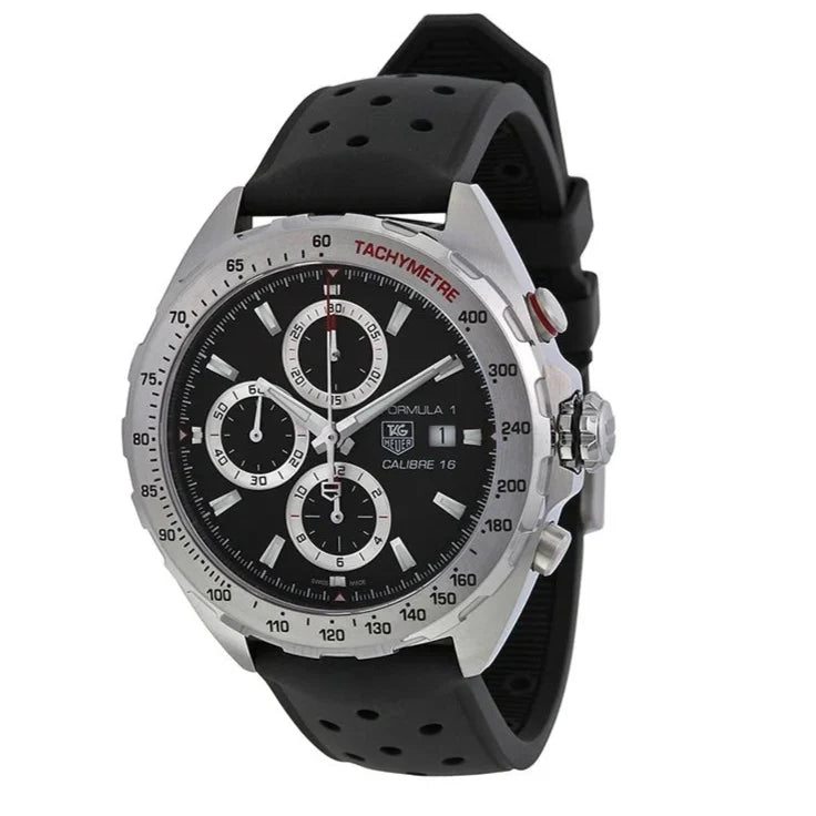 Tag Heuer Formula 1 Calibre 16 Black Dial Black Leather Strap Watch for Men - CAZ2010.FT8024 Buy Now By Tag Heuer
