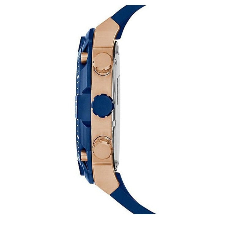 Guess Navigator Chronograph Blue Dial Blue Rubber Strap Watch for Men - GW0264G4 Buy Now By Guess
