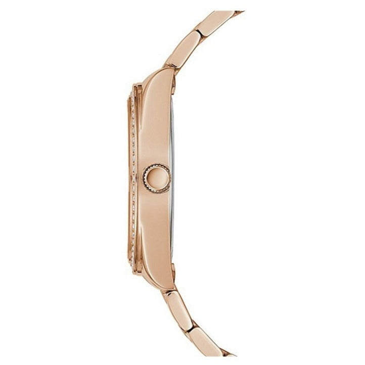 Guess Luna Diamonds Rose Gold Dial Rose Gold Steel Strap Watch for Women - GW0307L3 Buy Now By Guess