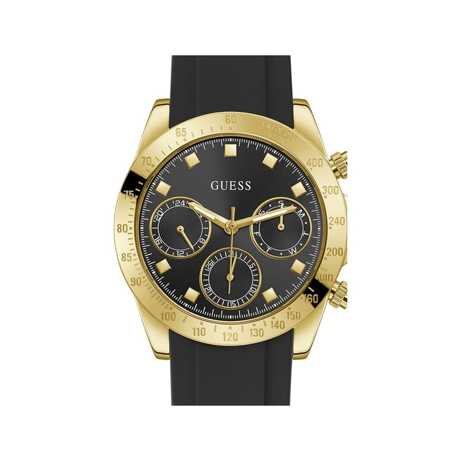 Guess Eclipse Multi Function Black Dial Black Rubber Strap Watch for Women - GW0315L1 Buy Now By Guess