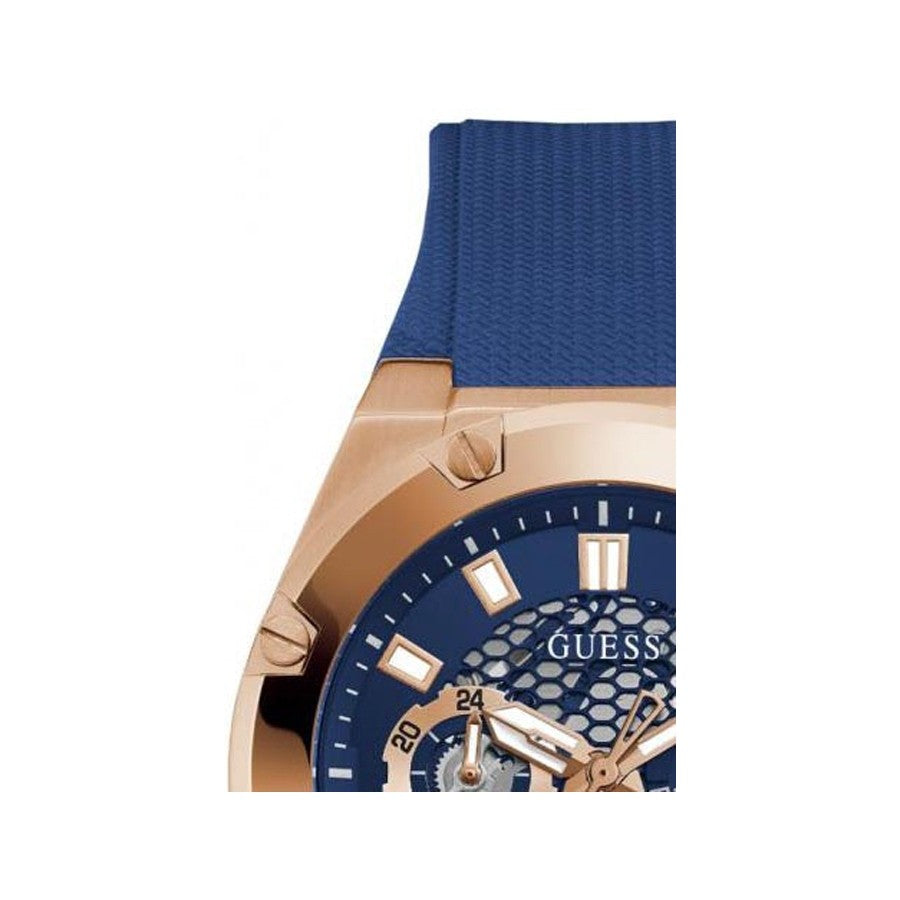 Guess Third Gear Analog Blue Dial Blue Rubber Strap Watch for Men - GW0334G3 Buy Now By Guess