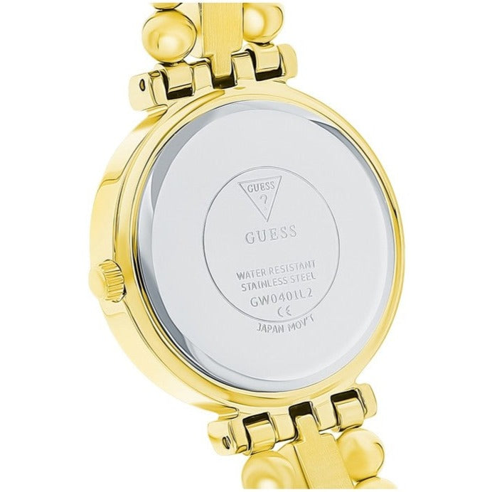 Guess Gala Diamonds Gold Dial Gold Steel Strap Watch for Women - GW0401L2 Buy Now By Guess