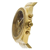 Guess Sol Chronograph Gold Dial Gold Steel Strap Watch For Women - GW0483L2 Buy Now By Guess