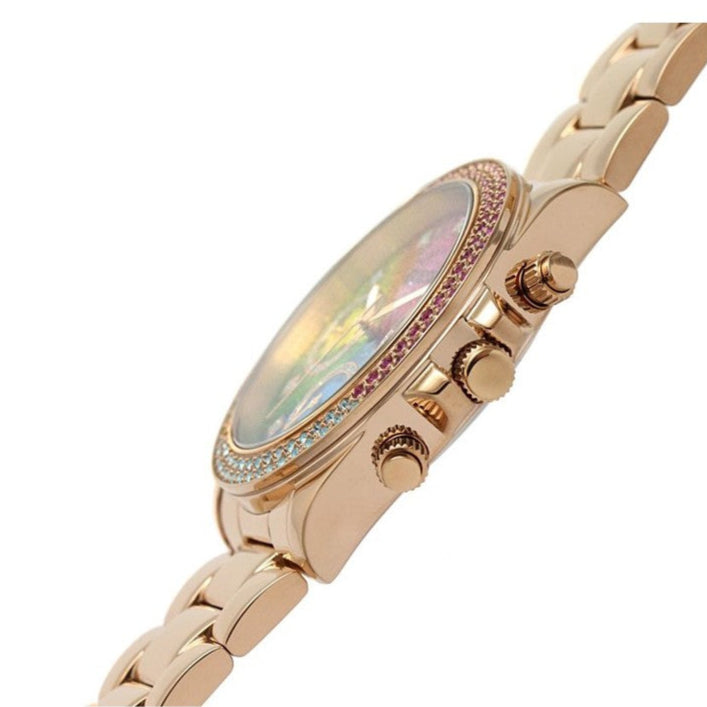 Guess Confetti Multifunction Multicolor Dial Rose Gold Steel Strap Watch For Women - GW0483L3 Buy Now By Guess