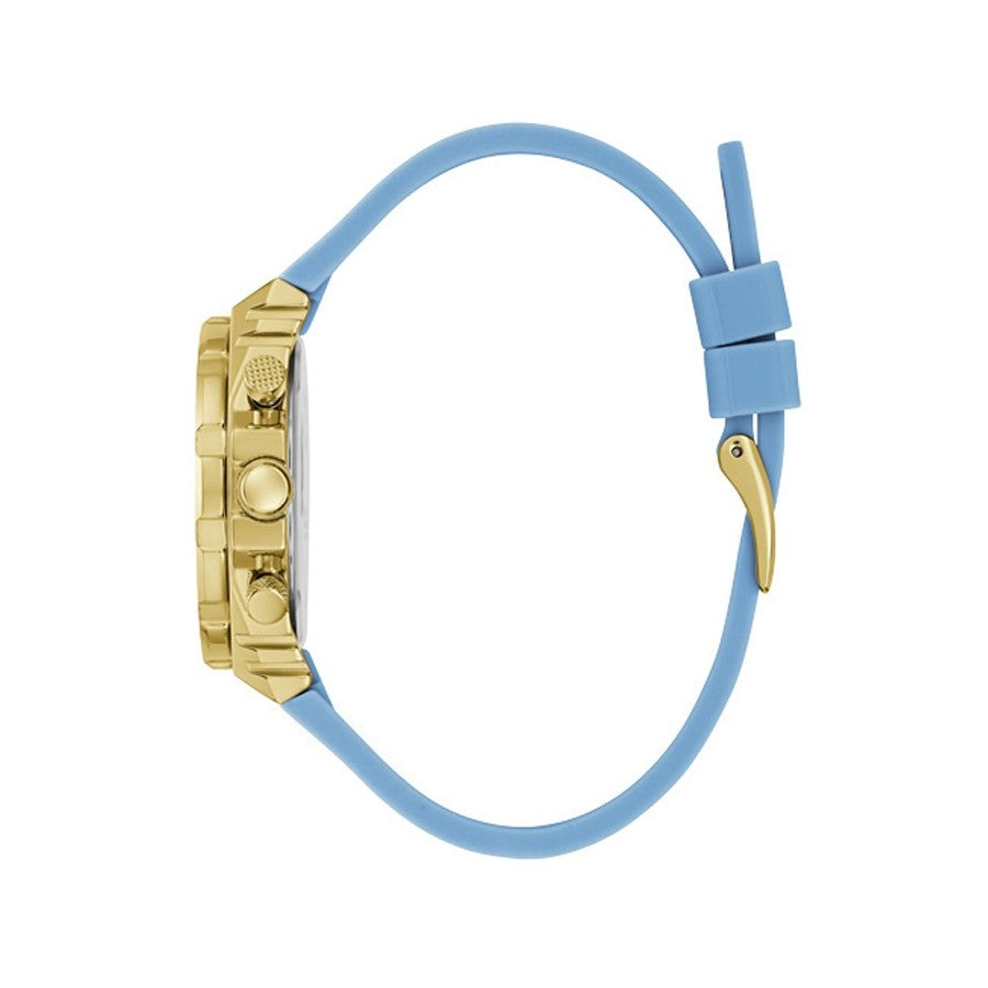 Guess Fusion Chronograph Blue Dial Blue Leather Strap Watch For Women - GW0553L3 Buy Now By Guess