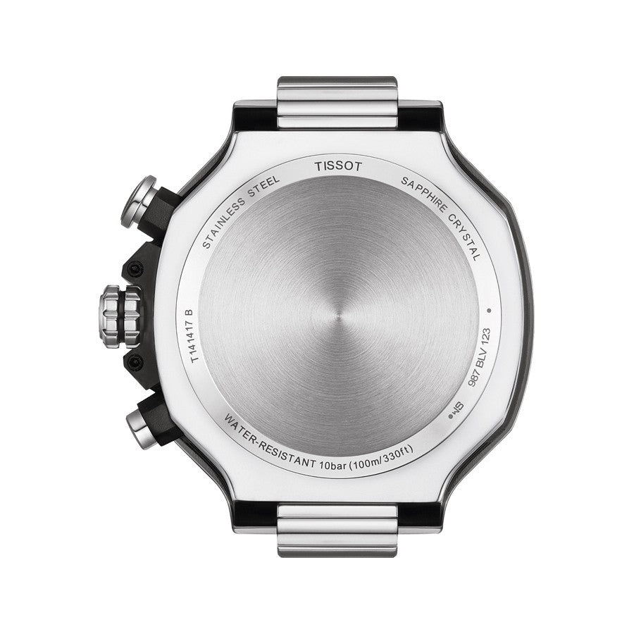 Tissot T Race Chronograph White Dial Black Rubber Strap Watch For Men - T141.417.17.011.00 Buy Now By Tissot