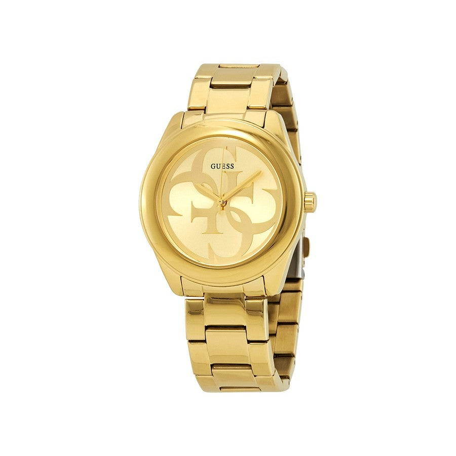 Guess G-Twist Gold Dial Gold Steel Strap Watch for Women - W1082L2 Buy Now By Guess