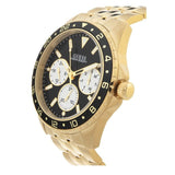 Guess Odyssey Multifunction Black Dial Gold Steel Strap Watch For Men - W1107G4 Buy Now By Guess