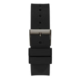 Guess Crush Crystals Silver Dial Black Rubber Strap Watch for Women - W1223L4 Buy Now By Guess