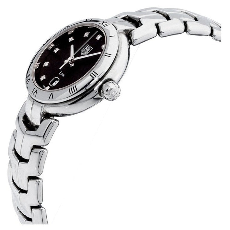 Tag Heuer Link Quartz Diamonds Black Dial Silver Steel Strap Watch for Women - WAT1410.BA0954 Buy Now By Tag Heuer