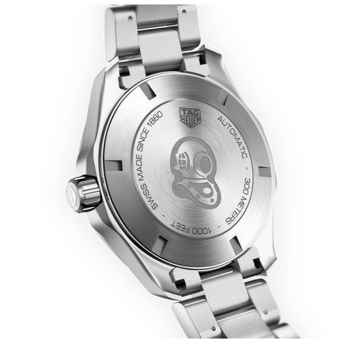 Tag Heuer Aquaracer Calibre 5 Green Dial Silver Steel Strap Watch for Men - WAY201S.BA0927 Buy Now By Tag Heuer
