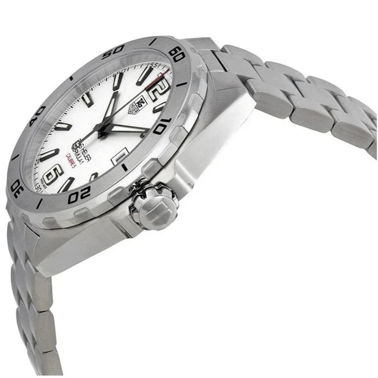 Tag Heuer Formula 1 Calibre 5 Automatic White Dial Silver Steel Strap Watch for Men - WAZ2114.BA0875 Buy Now By Tag Heuer