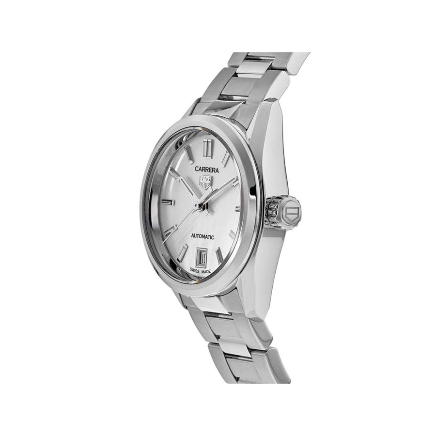 Tag Heuer Carrera Diamonds Mother of Pearl Dial Silver Steel Strap Watch for Women - WBN2412.BA0621 Buy Now By Tag Heuer