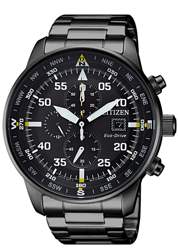 Citizen Sports Eco Drive Black Dial Black Steel Strap Watch For Men - CA0695-84E Buy Now By Citizen