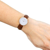 Daniel Wellington Classy St Mawes White Dial Brown Leather Strap Watch For Women - DW00100059 Buy Now By Daniel Wellington