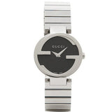 Gucci Interlocking G Quartz Black Dial Black Steel Strap Watch For Women - YA133502 Buy Now By Gucci