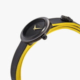 Versace V-Flare Quartz Black Dial Black Leather Strap Watch for Women - VEBN00518 Buy Now By Versace