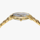 Versace Audrey Quartz Grey Dial Gold Steel Strap Watch for Women - VELR00719 Buy Now By Versace