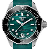 Tag Heuer Aquaracer Professional 300 Automatic Diamonds Green Dial Green Rubber Strap Watch for Women - WBP231G.FT6226 Buy Now By Tag Heuer