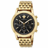Versace Sport Tech Chronograph Black Dial Gold Steel Strap Watch for Men - VELT00419 Buy Now By Versace