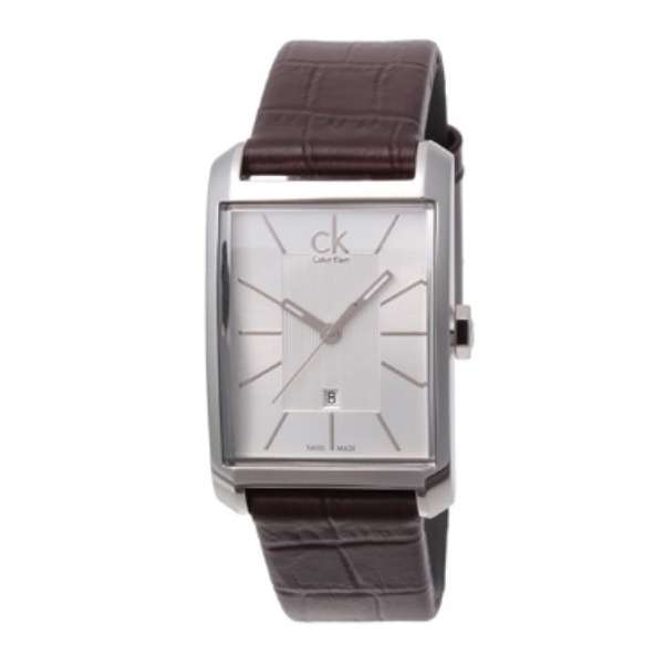 Calvin Klein Window Silver Dial Brown Leather Strap Watch for Women - K2M23126 Buy Now By Calvin Klein