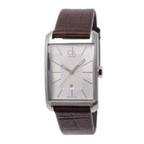 Calvin Klein Window Silver Dial Brown Leather Strap Watch for Women - K2M23126 Buy Now By Calvin Klein