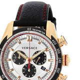 Versace V-Ray Chronograph White Dial Black Leather Strap Watch for Men - VDB040014 Buy Now By Versace