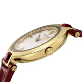 Versace Crystal Gleam White Dial Red Leather Strap Watch For Women - VAN040016 Buy Now By Versace