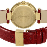 Versace Crystal Gleam White Dial Red Leather Strap Watch For Women - VAN040016 Buy Now By Versace