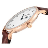 Daniel Wellington Dapper St Mawes White Dial Brown Leather Strap Watch For Women - DW00100091 Buy Now By Daniel Wellington