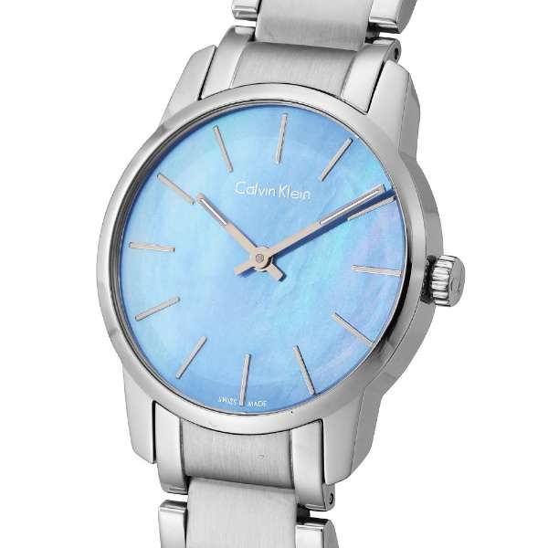 Calvin Klein City Mother of Pearl Blue Dial Silver Steel Strap Watch for Women - K2G2314X Buy Now By Calvin Klein