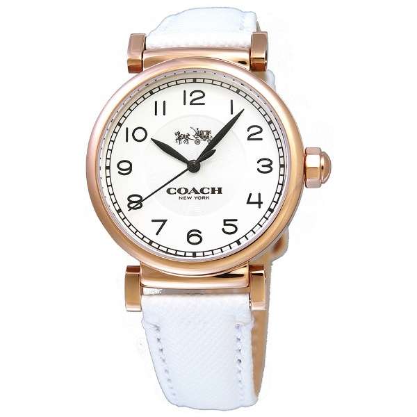 Coach Madison White Dial White Leather Strap Watch for Women - 14502408 Buy Now By Coach