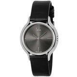 Calvin Klein Skirt Black Dial Black Leather Strap Watch for Women - K2U231C1 Buy Now By Calvin Klein