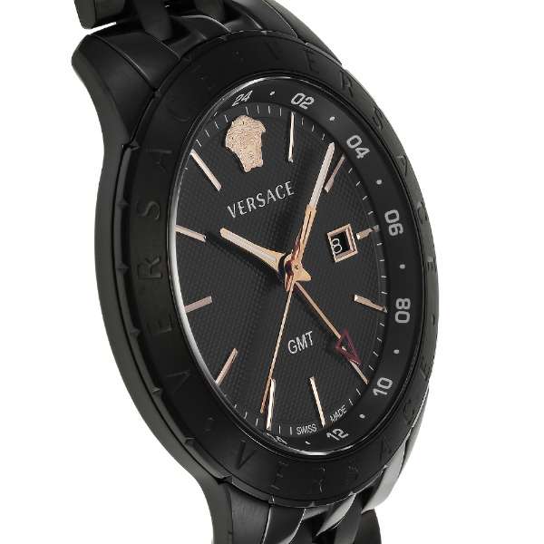 Versace Univers Quartz Black Dial Black Steel Strap Watch for Men - VEBK00618 Buy Now By Versace