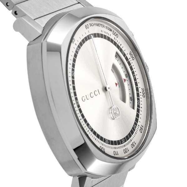 Gucci Grip Collection Quartz Silver Dial Silver Steel Strap Watch For Men - YA157302 Buy Now By Gucci