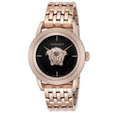 Versace Palazzo Empire Black Dial Rose Gold Steel Strap Watch for Men - VERD00718 Buy Now By Versace