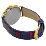 Versace V-Circle The Clans Edition Black Dial Red & Blue Leather Strap Watch for Women - VEBQ00218 Buy Now By Versace