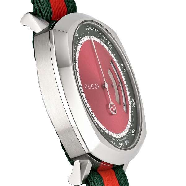 Gucci Grip Quartz Chronograph Red Dial Two Tone NATO Strap Watch for Men - YA157304 Buy Now By Gucci