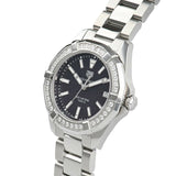 Tag Heuer Aquaracer Quartz Diamonds Black Dial Silver Steel Strap Watch for Women - WAY131P.BA0748 Buy Now By Tag Heuer
