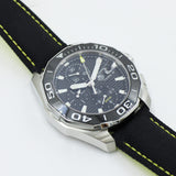 Tag Heuer Aquaracer Automatic Chronograph Black Dial Black Nylon Strap Watch for Men - CAY211A.FC6361 Buy Now By Tag Heuer